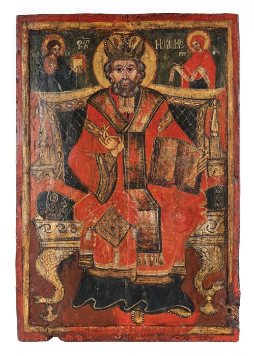 Sfantul Nicolae pe tron, Tara Romaneasca, sfarsitul sec. XVIII
