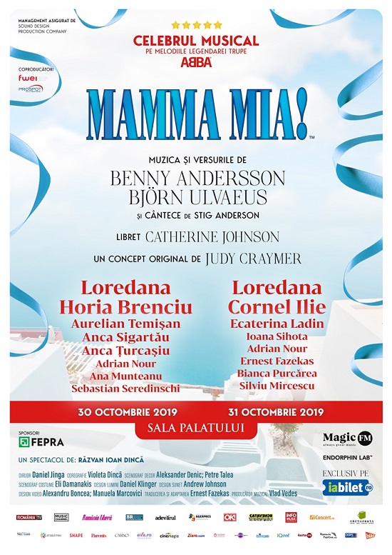 poster final Mamma Mia Bucuresti